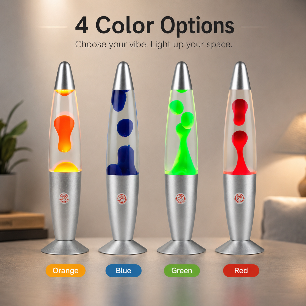 Lava Lamp Desktop - LED lava lamp jellyfish design metal