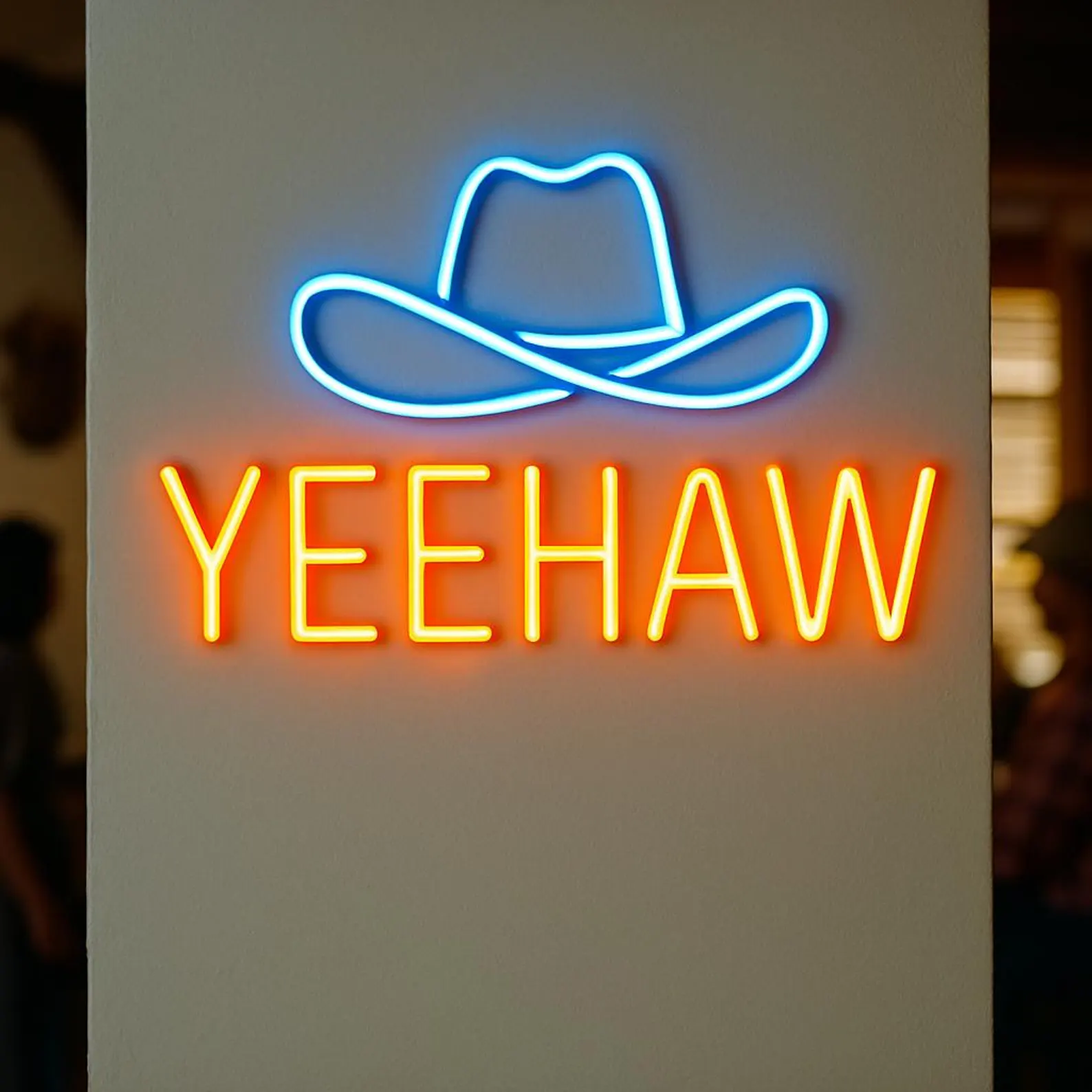 Lighting Decoration Ideas - Yeehaw Neon Sign, Wild West Light,Saloon