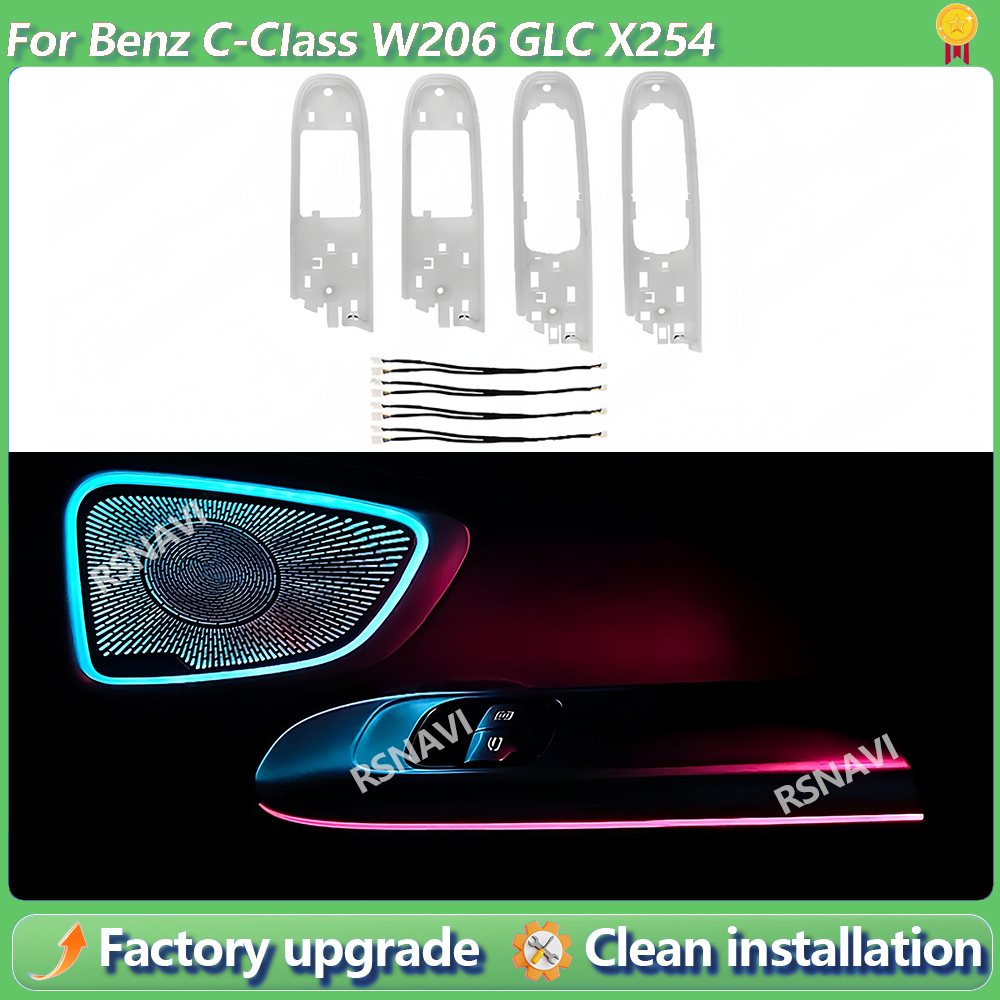 Lighting Decoration Ideas - 64 Color LED 4 Door Armrest