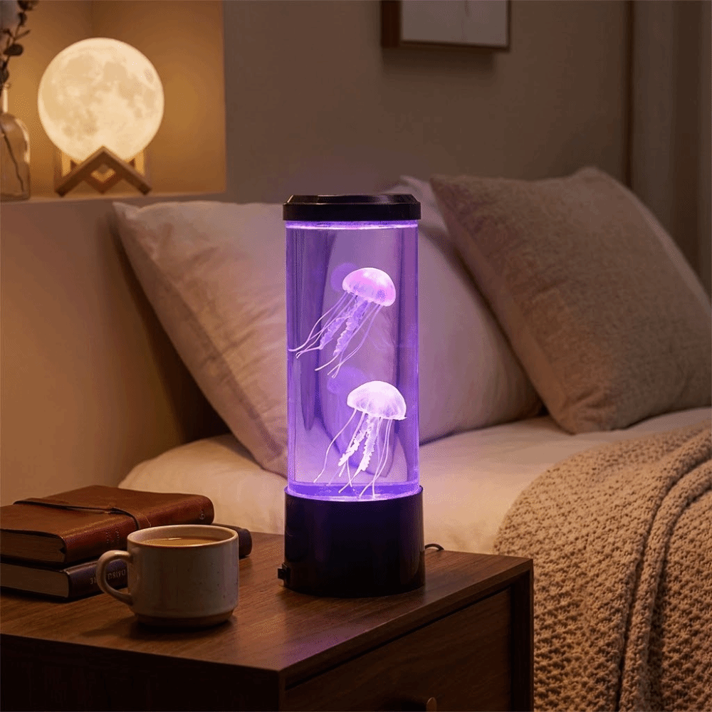 Lava Lamp Desktop - 7-Color Changing LED Jellyfish Night Light