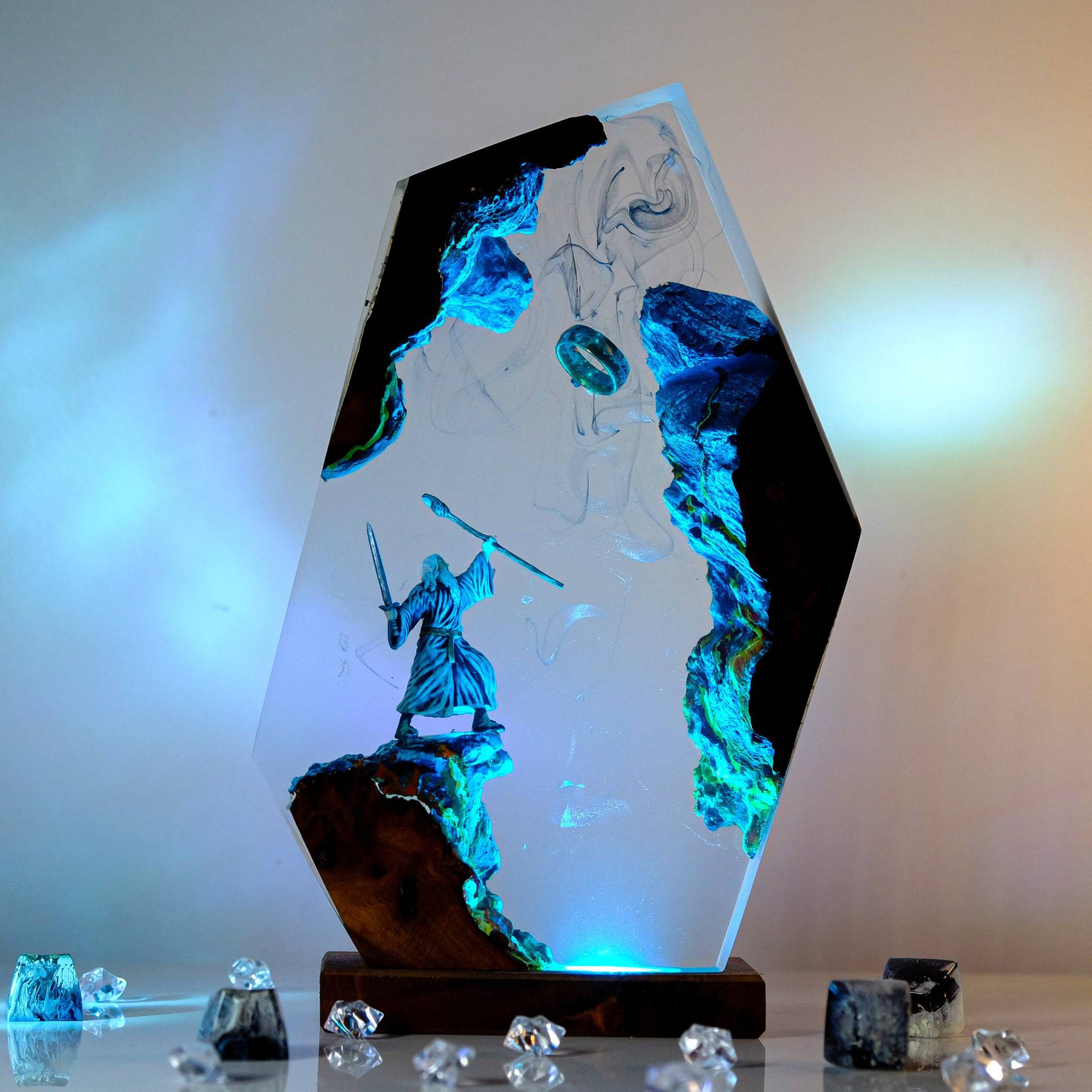 Lighting Table Decor - Movie Scence Figure Table Resin Lamp
