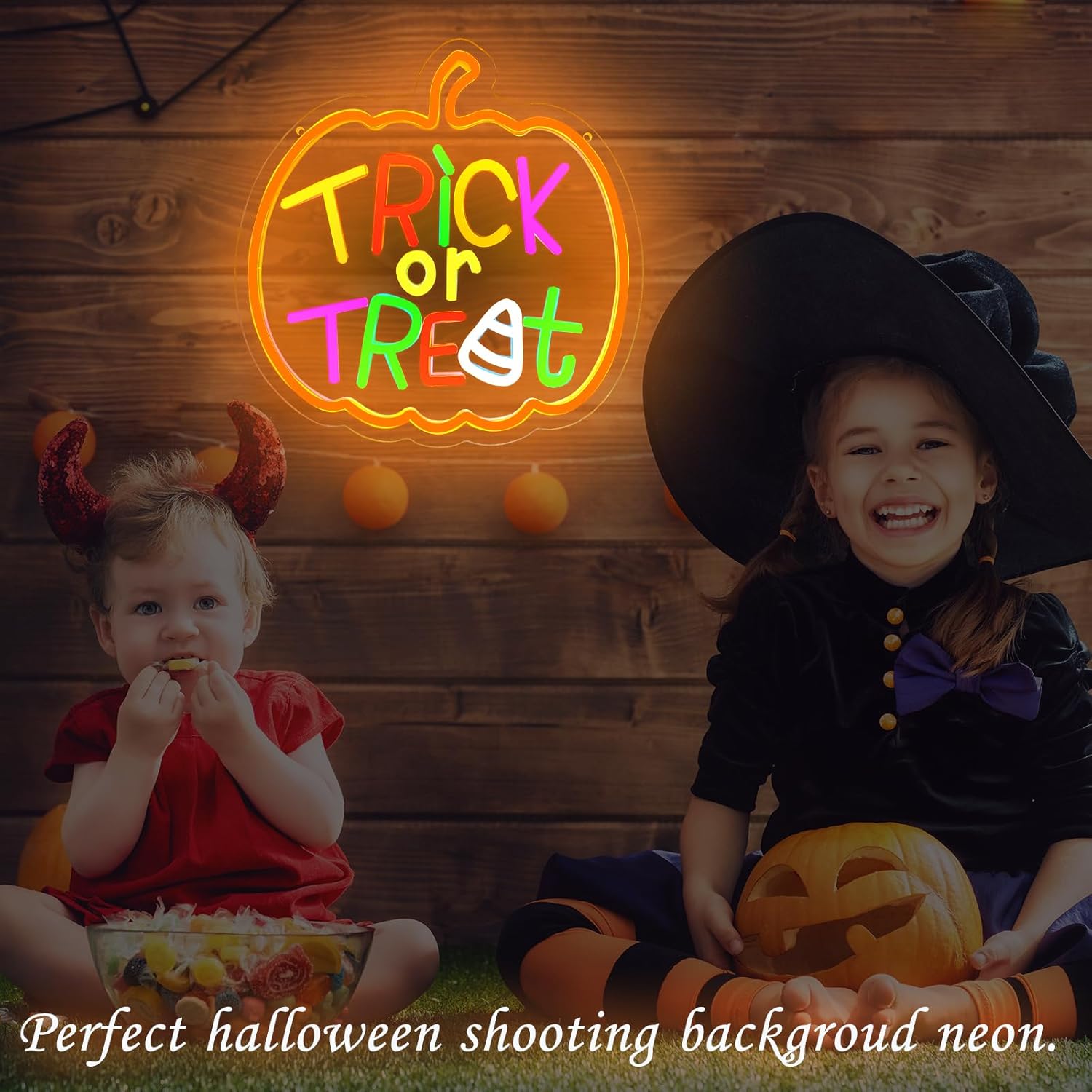 Trick or Treat Neon Sign with  - Home Decor Lighting Tricks incelemesi ve fiyatı