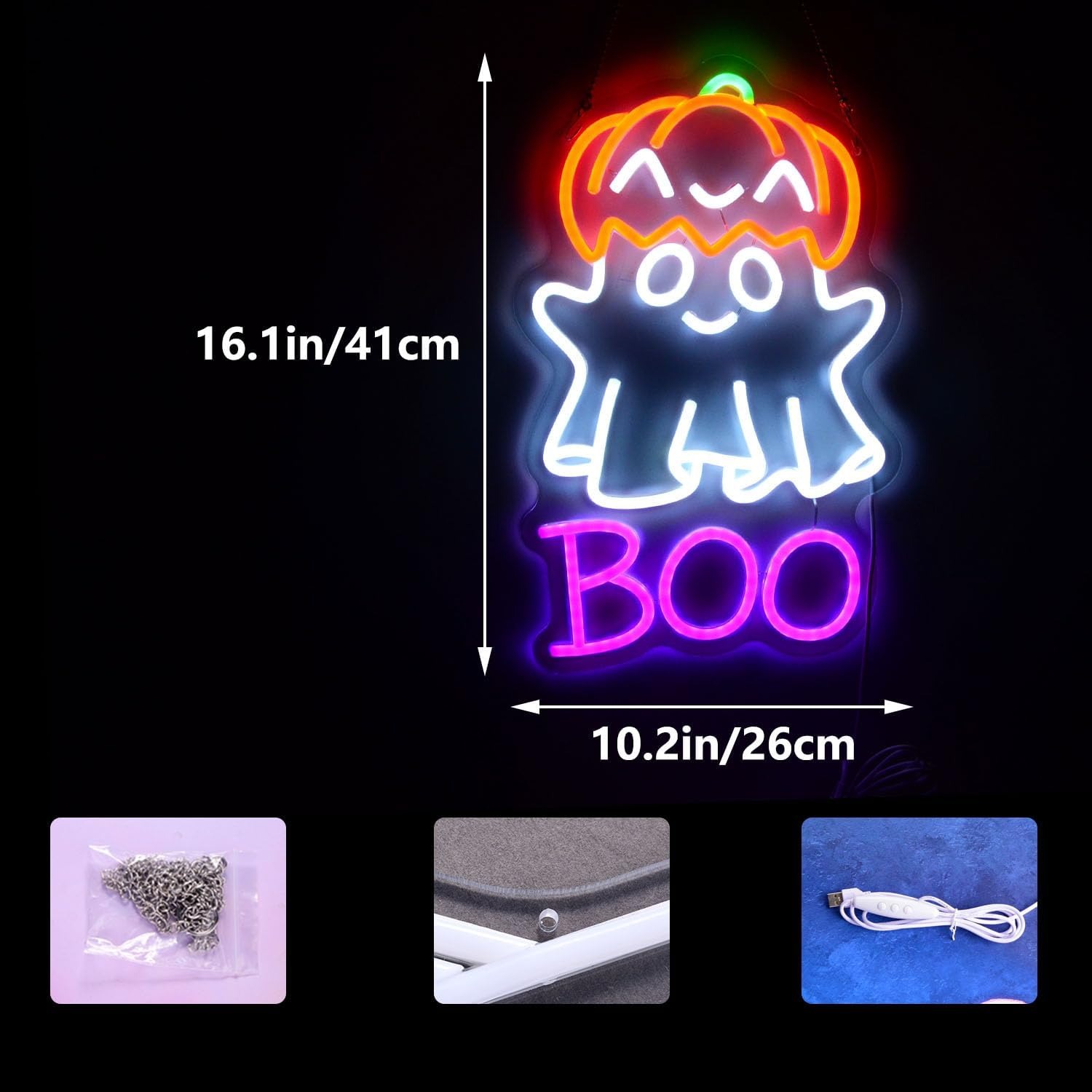 Cute Ghost Pumpkin Hat BOO LED - Home Decor Lighting Tricks incelemesi ve fiyatı