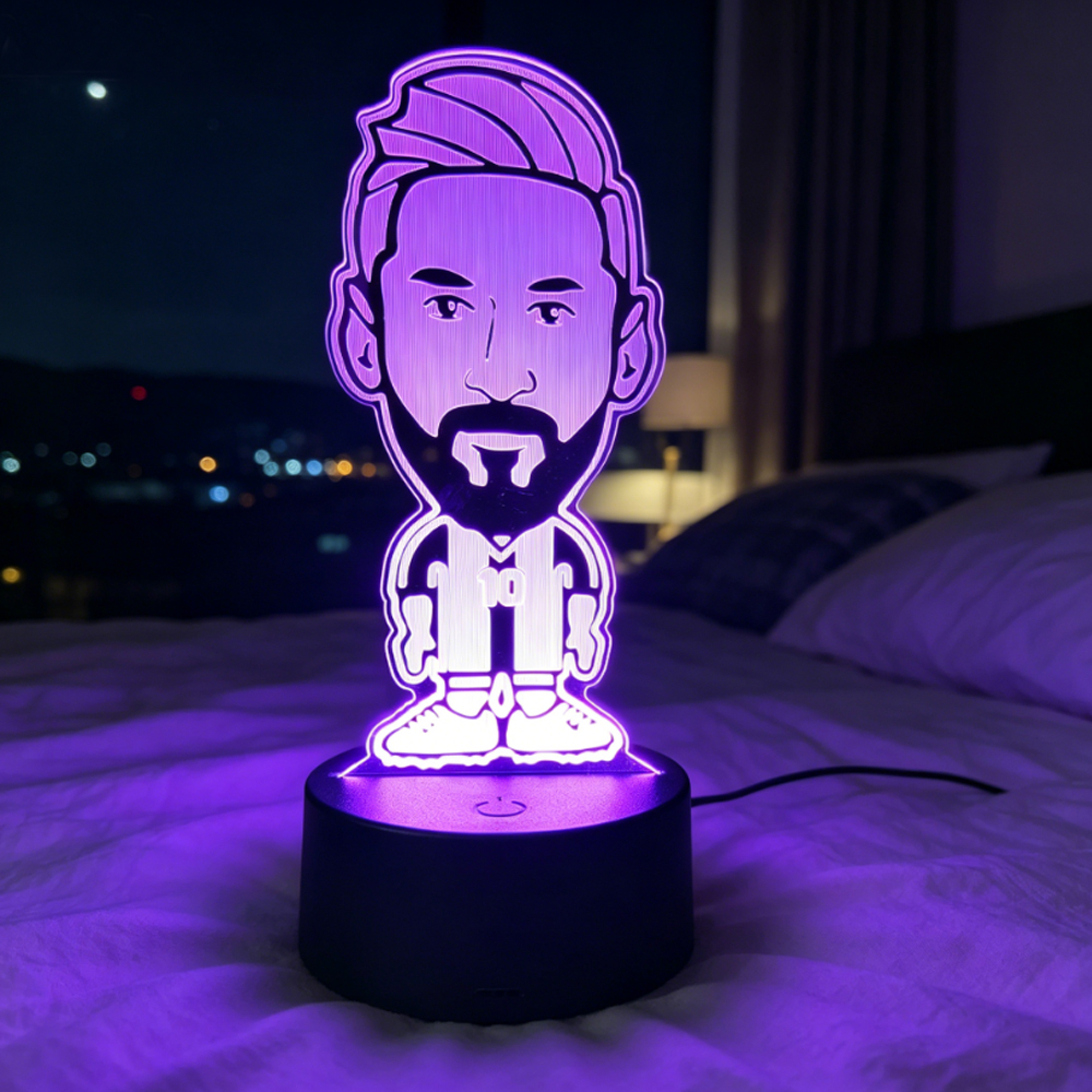 Footballer Lionel Messi 3D Acr - Lighting Room Decor Items incelemesi ve fiyatı