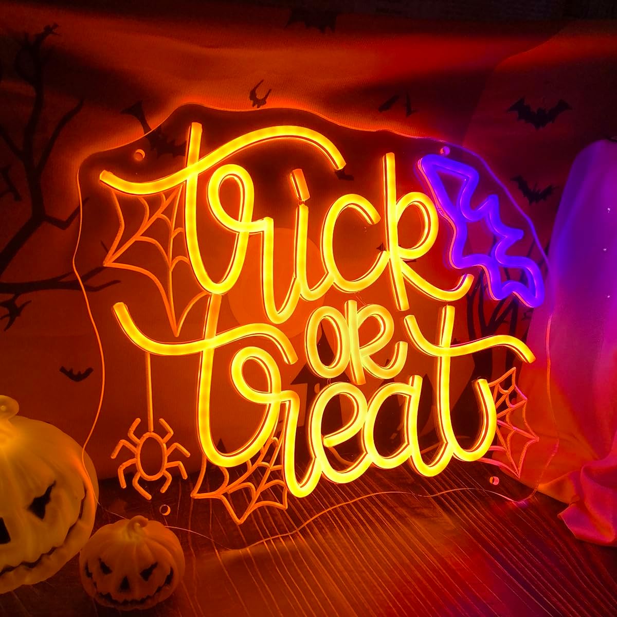 Trick or Treat LED Neon Sign U - Home Decor Lighting Tricks incelemesi ve fiyatı