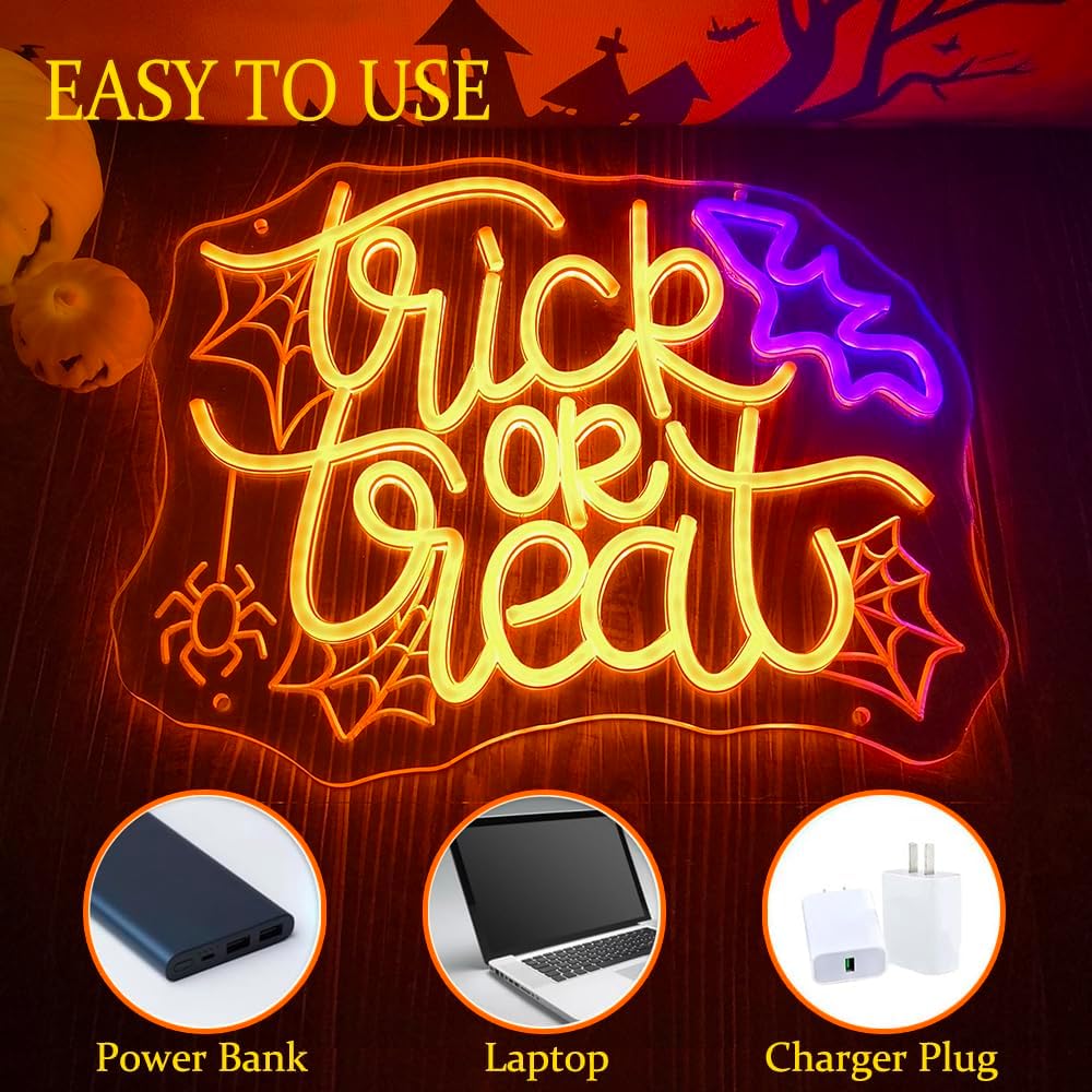 Trick or Treat LED Neon Sign U - Home Decor Lighting Tricks incelemesi ve fiyatı