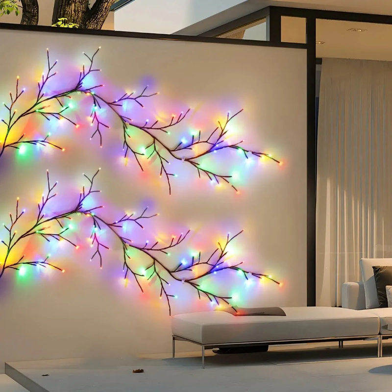 1PC Christmas String Light 96L - Wall Decor Lighting Tree incelemesi ve fiyatı