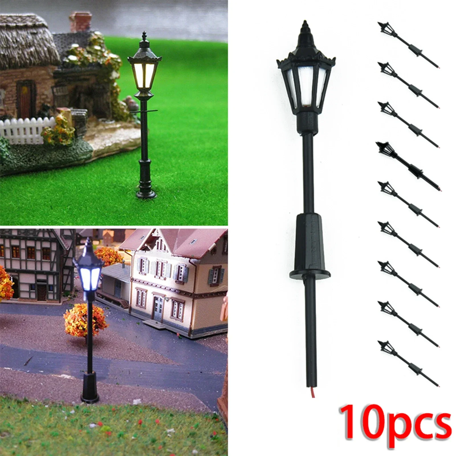 10Pcs Model Street Lights Scal - Wall Decor Lighting Tree incelemesi ve fiyatı