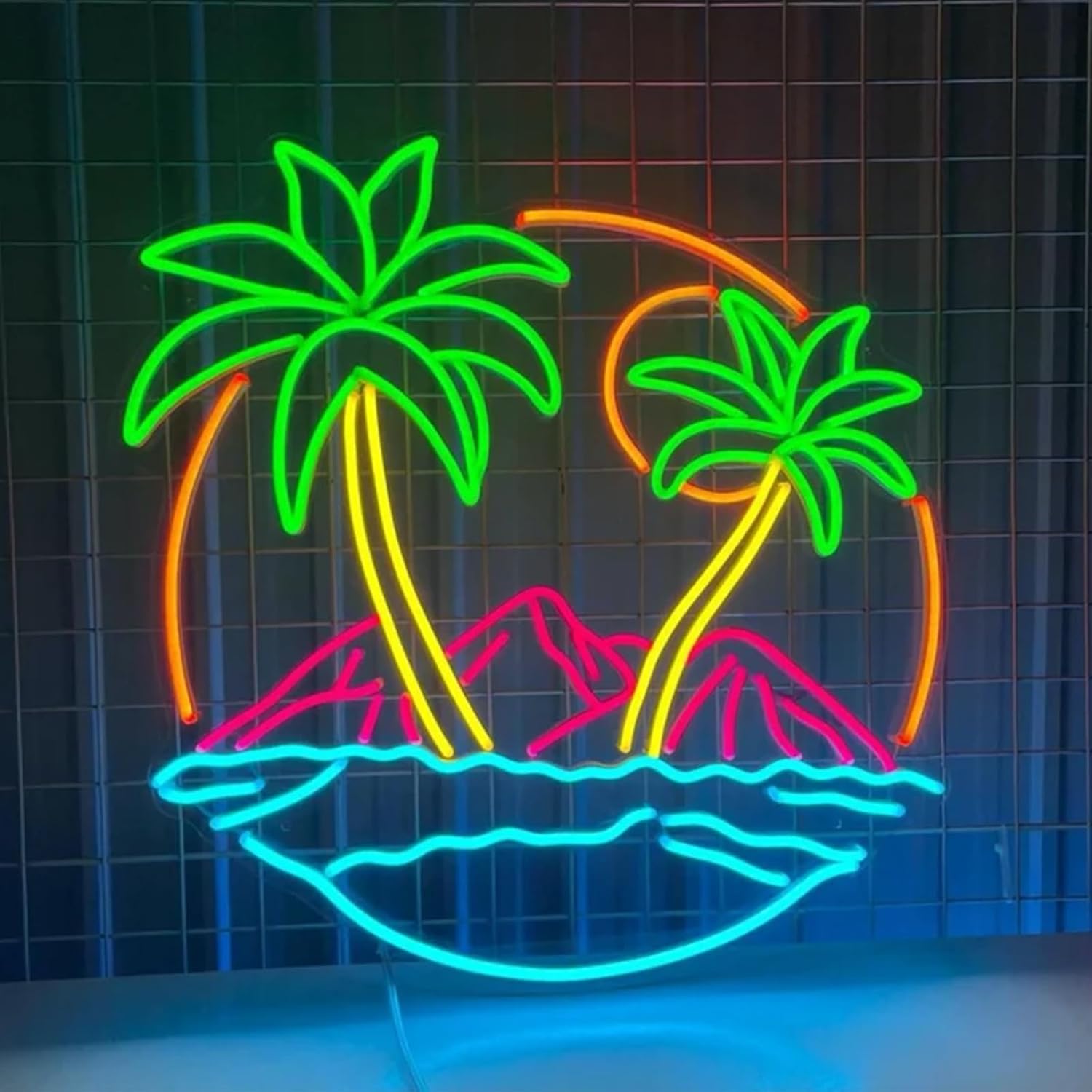 Tropical  Palm Tree LED Neon S - Wall Decor Lighting Tree incelemesi ve fiyatı