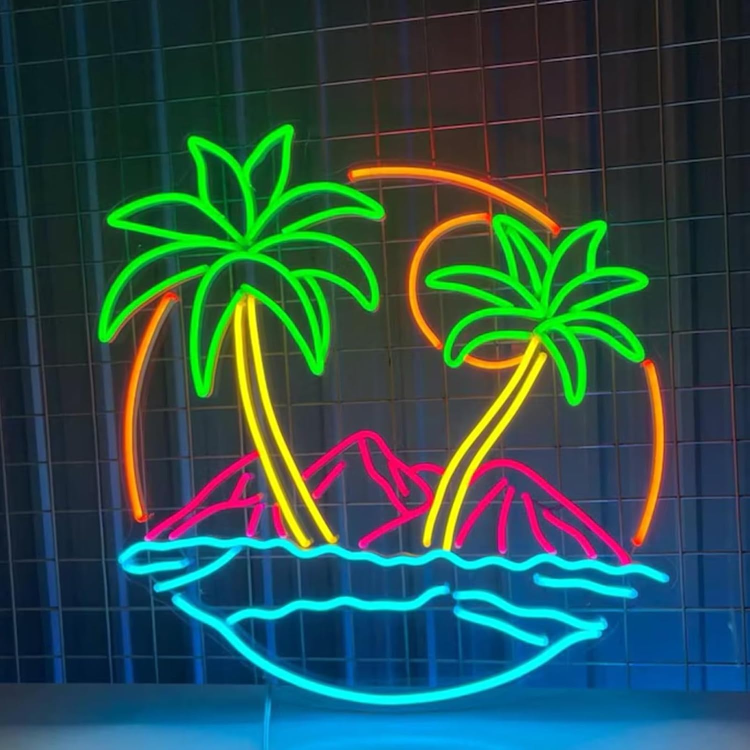 Tropical  Palm Tree LED Neon S - Wall Decor Lighting Tree incelemesi ve fiyatı