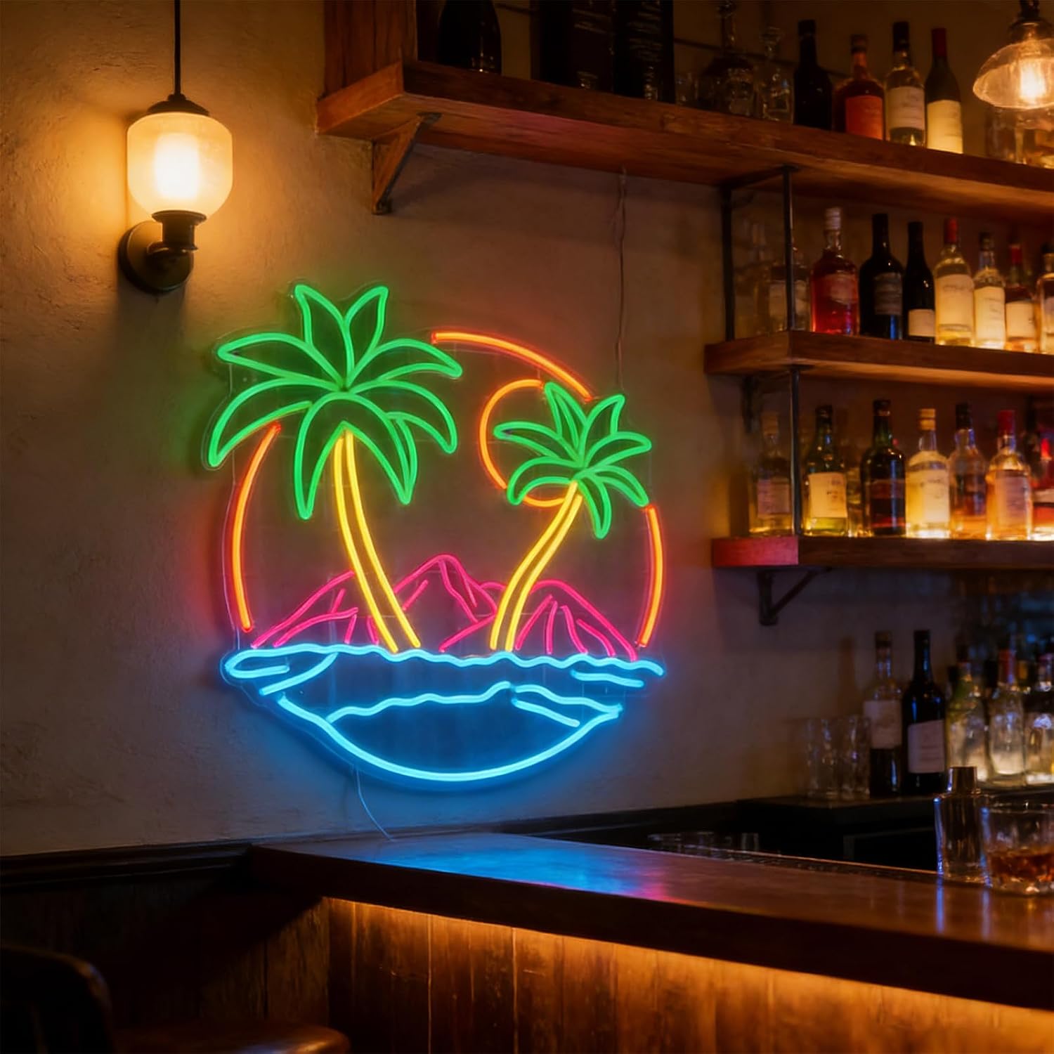 Tropical  Palm Tree LED Neon S - Wall Decor Lighting Tree incelemesi ve fiyatı