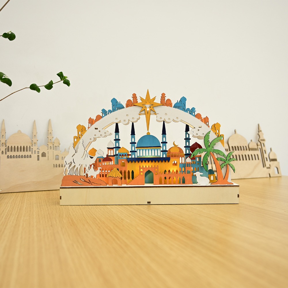 New Wooden LED Moon & Bridge L - Lighting Decor Woodbridge incelemesi ve fiyatı