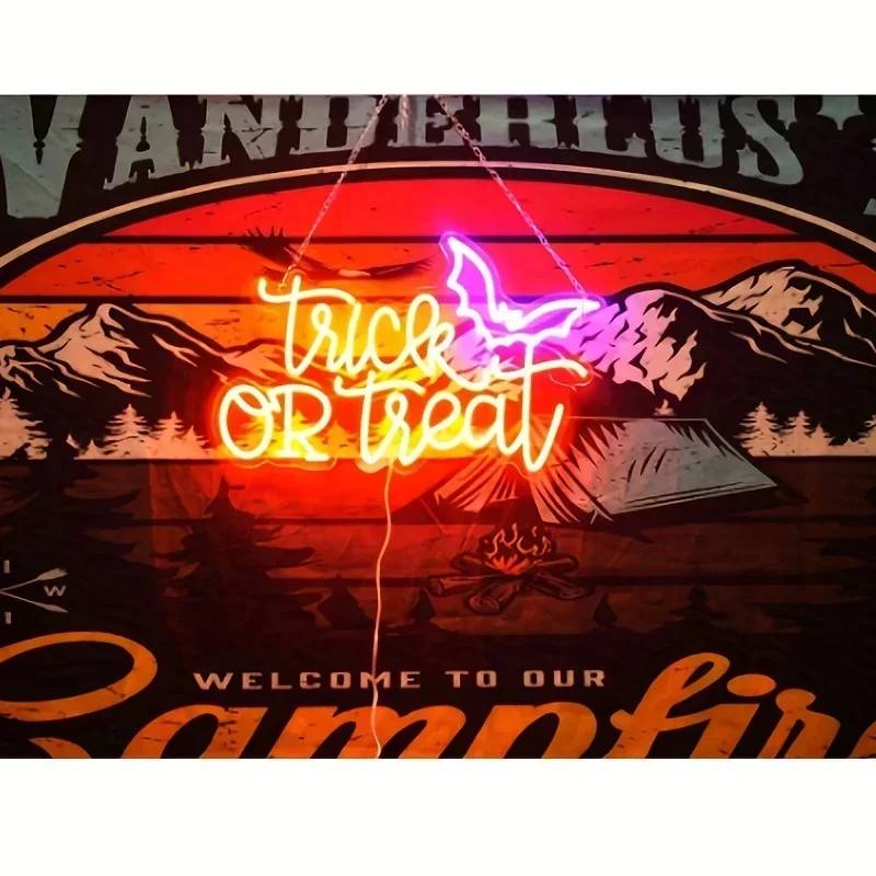 Trick or Treat Neon Sign Light - Home Decor Lighting Tricks incelemesi ve fiyatı