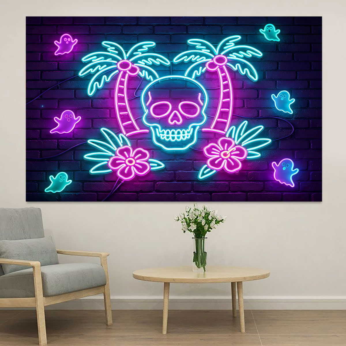 Neon Light Wall Sticker Palm T - Wall Decor Lighting Tree incelemesi ve fiyatı