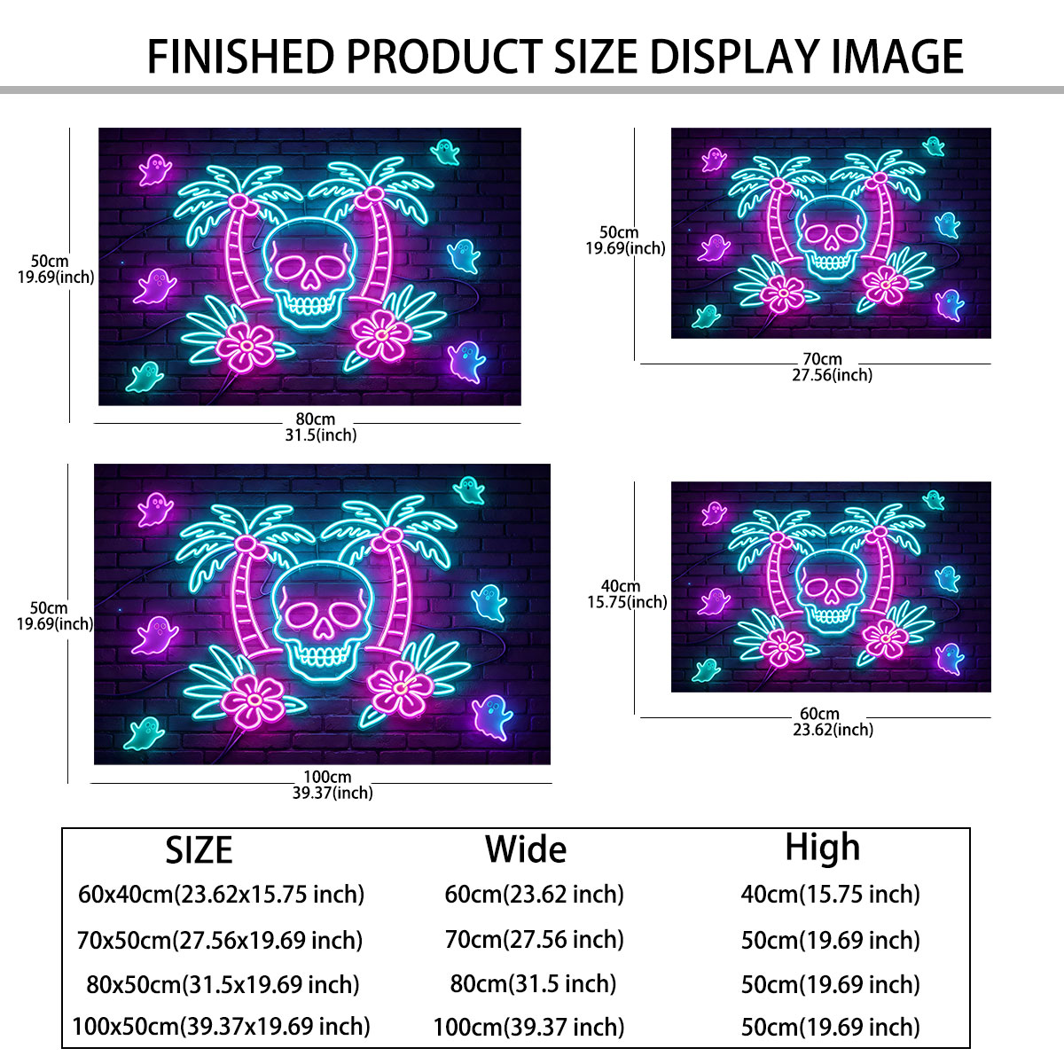 Neon Light Wall Sticker Palm T - Wall Decor Lighting Tree incelemesi ve fiyatı
