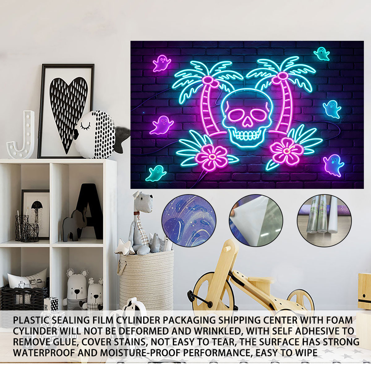 Neon Light Wall Sticker Palm T - Wall Decor Lighting Tree incelemesi ve fiyatı