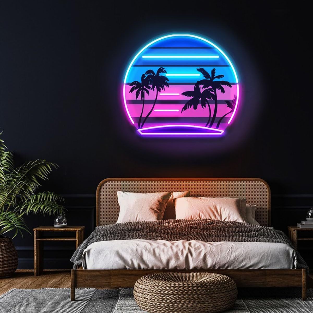 Tropical Retro Vintage Sunset  - Wall Decor Lighting Tree incelemesi ve fiyatı