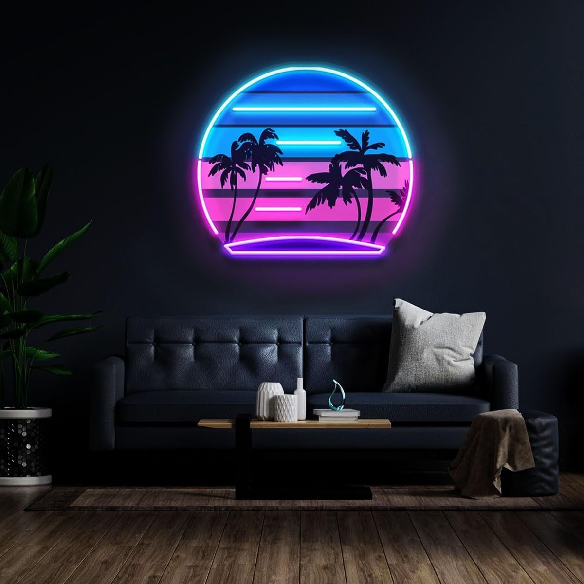 Tropical Retro Vintage Sunset  - Wall Decor Lighting Tree incelemesi ve fiyatı
