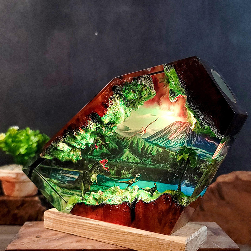 Table Resin Lamp Dinosaur Figu - Lighting Table Decor incelemesi ve fiyatı