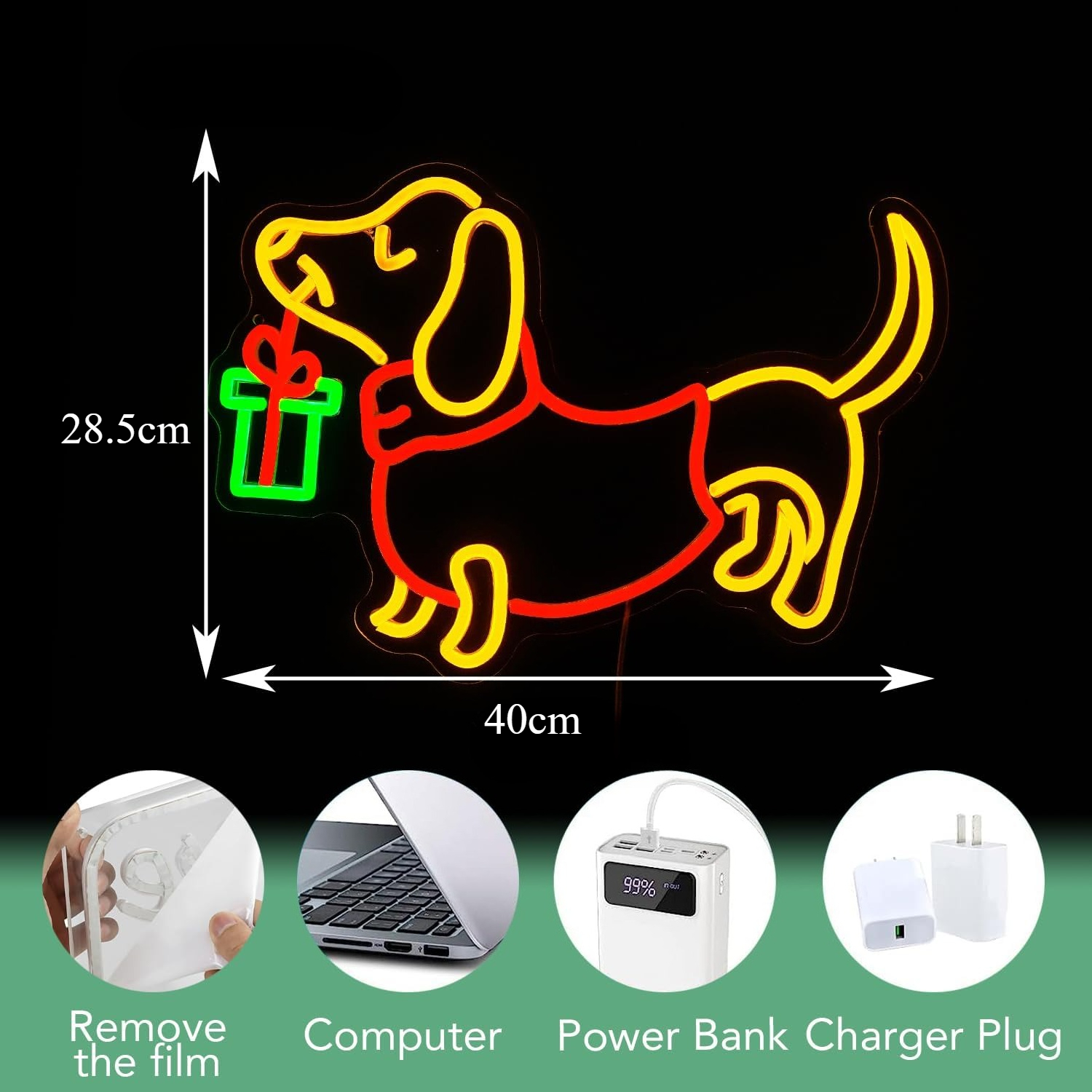 USB Dimmable Dachshund Neon Si - Bedroom Lighting Decor Ideas incelemesi ve fiyatı
