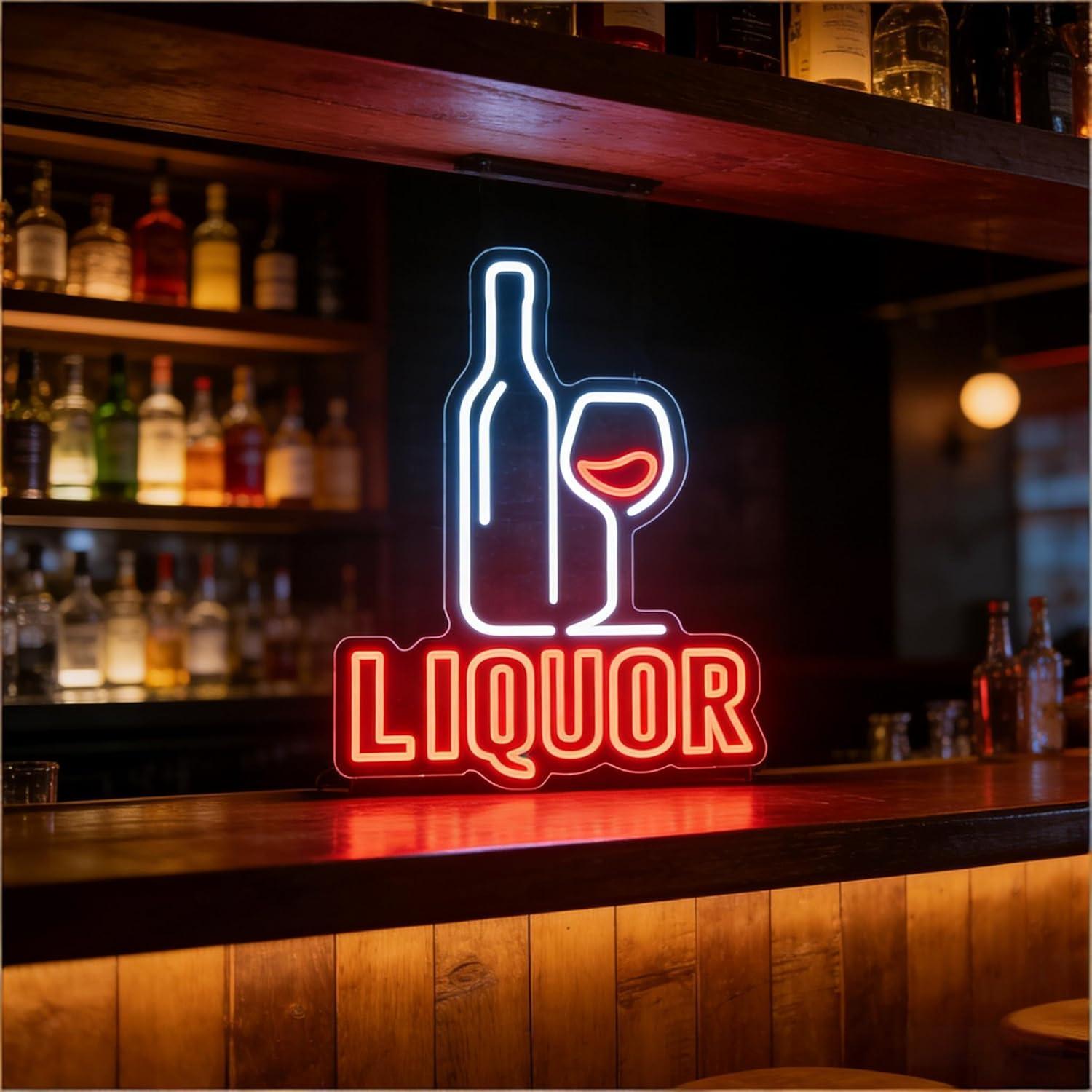 Liquor Neon Sign USB Dimmable  - Restaurant Lighting Decoration incelemesi ve fiyatı
