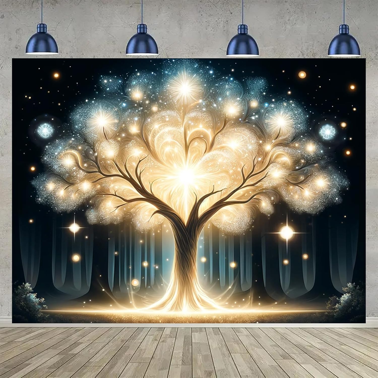 Glowing Spirit Tree UV Black L - Wall Decor Lighting Tree incelemesi ve fiyatı