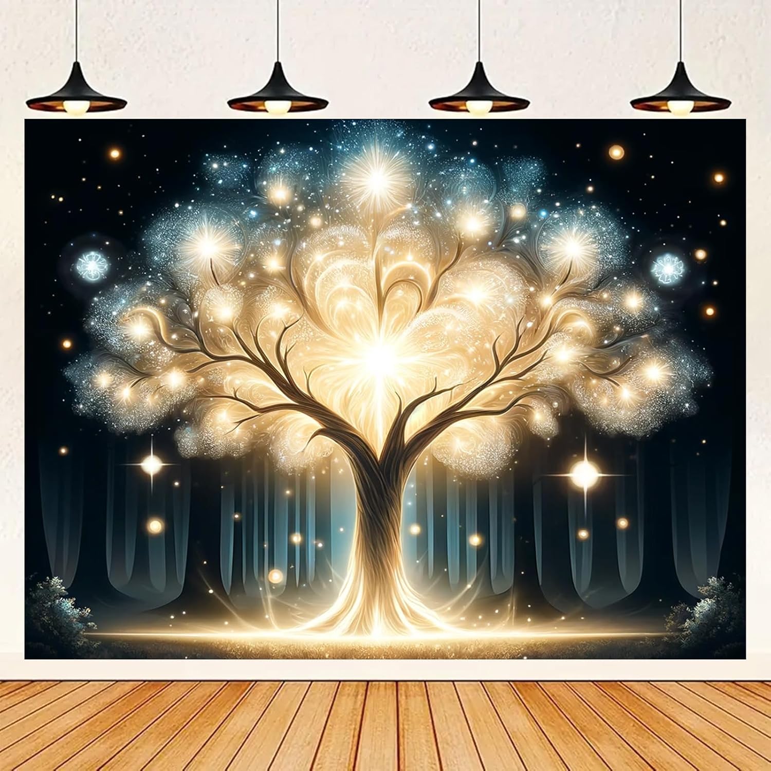 Glowing Spirit Tree UV Black L - Wall Decor Lighting Tree incelemesi ve fiyatı