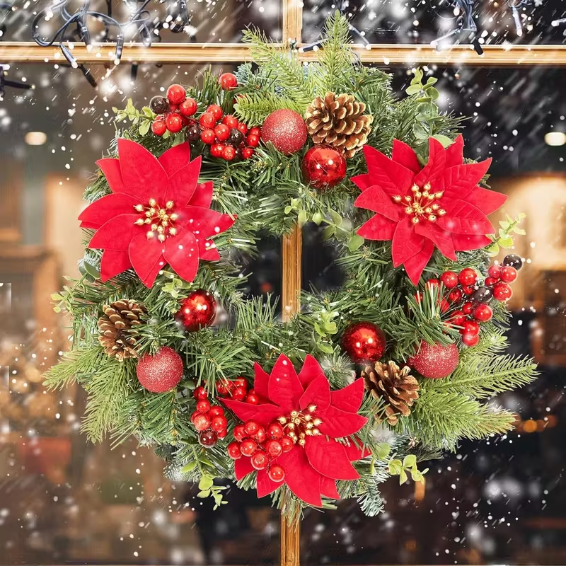 Artificial Pine Christmas Wrea - Wall Decor Lighting Tree incelemesi ve fiyatı