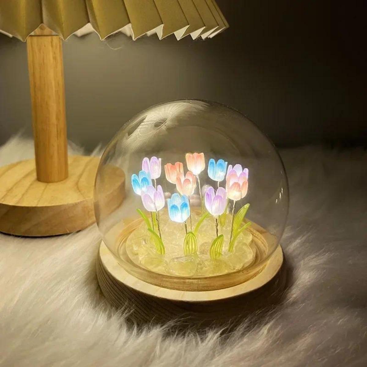 1 PC Handmade Tulip Night Ligh - Bedroom Lighting Decor Ideas incelemesi ve fiyatı