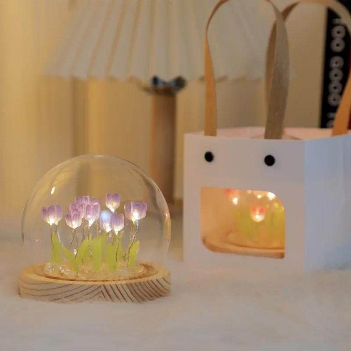 1 PC Handmade Tulip Night Ligh - Bedroom Lighting Decor Ideas incelemesi ve fiyatı