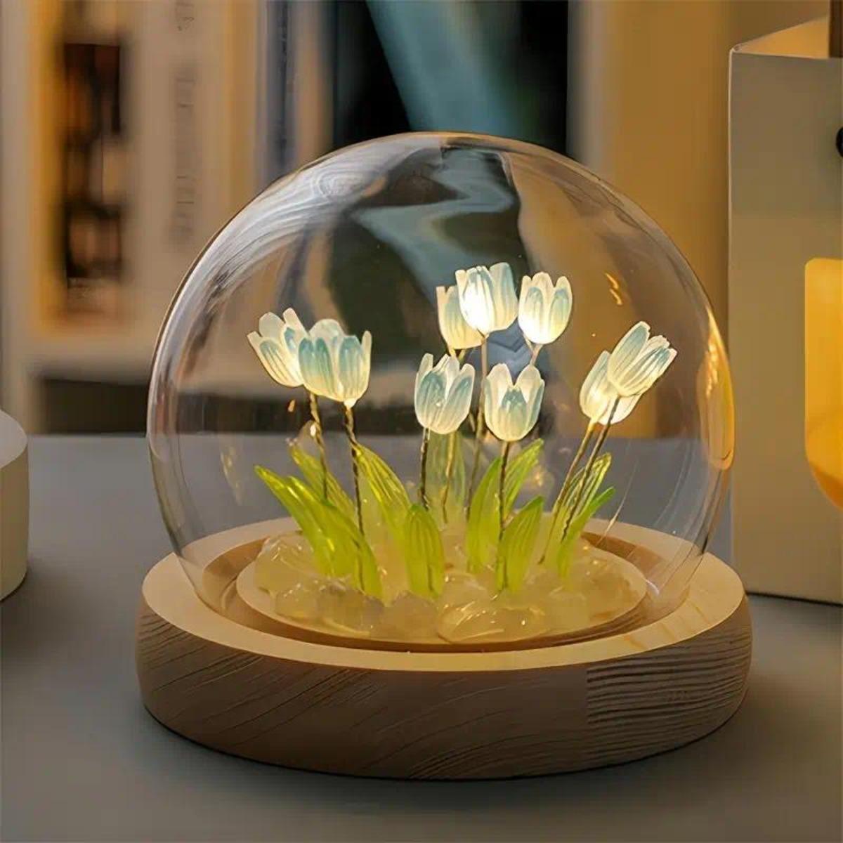 1 PC Handmade Tulip Night Ligh - Bedroom Lighting Decor Ideas incelemesi ve fiyatı