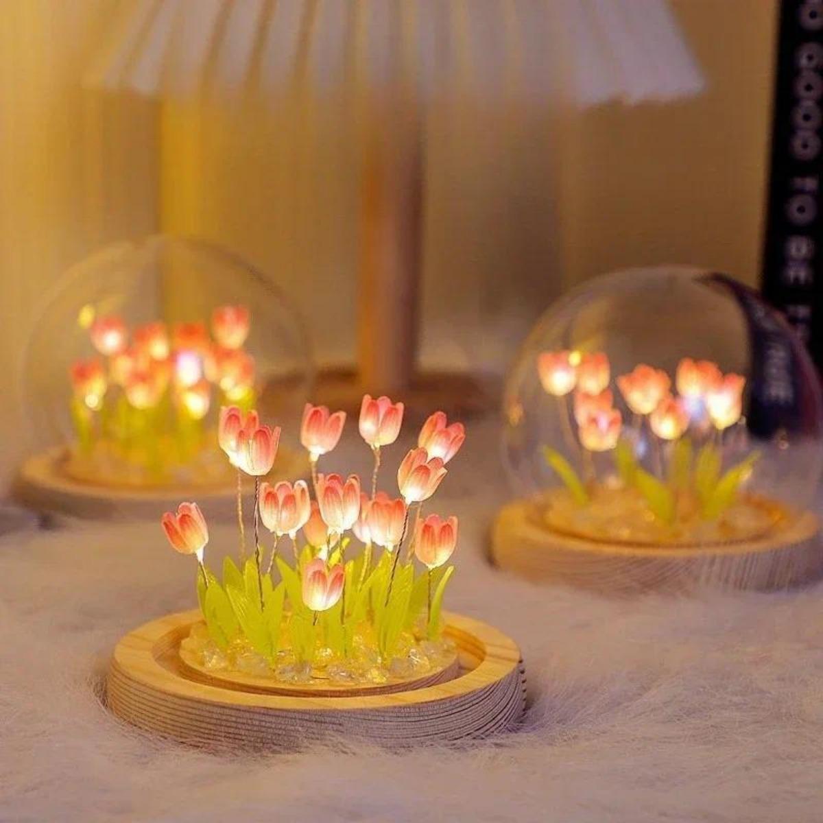 1 PC Handmade Tulip Night Ligh - Bedroom Lighting Decor Ideas incelemesi ve fiyatı