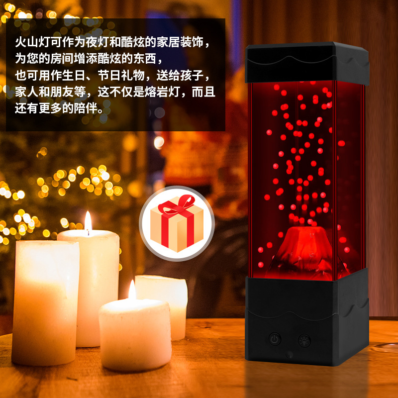 LED Lava Volcano Light Home De - Lava Lamp Desktop incelemesi ve fiyatı