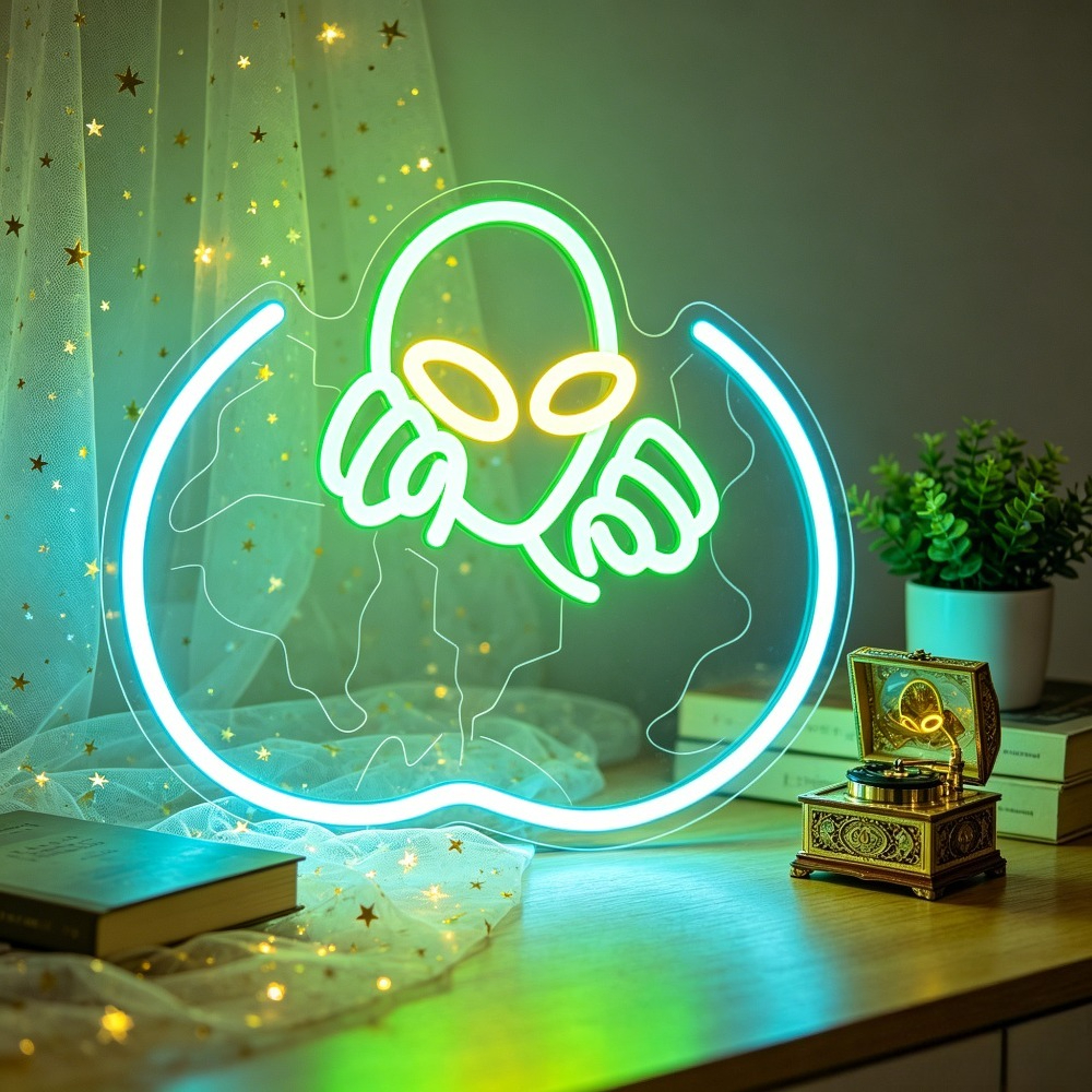 Alien UFO Neon Sign LED Wall A - Bedroom Lighting Decor Ideas incelemesi ve fiyatı
