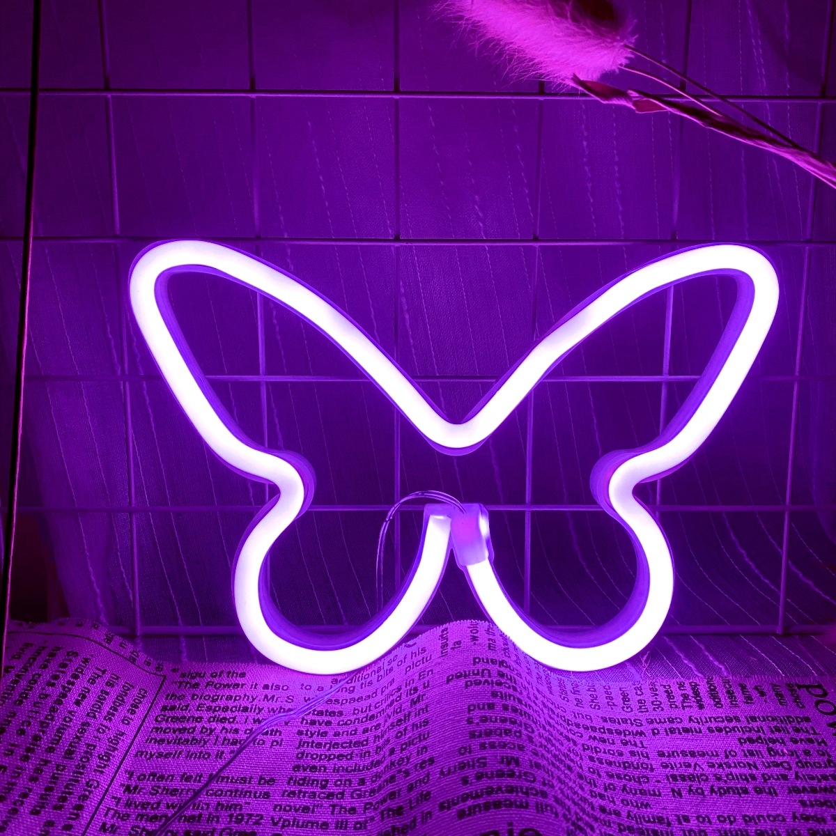 LED butterfly neon lights, USB - Foyer Lighting Wall Decor incelemesi ve fiyatı