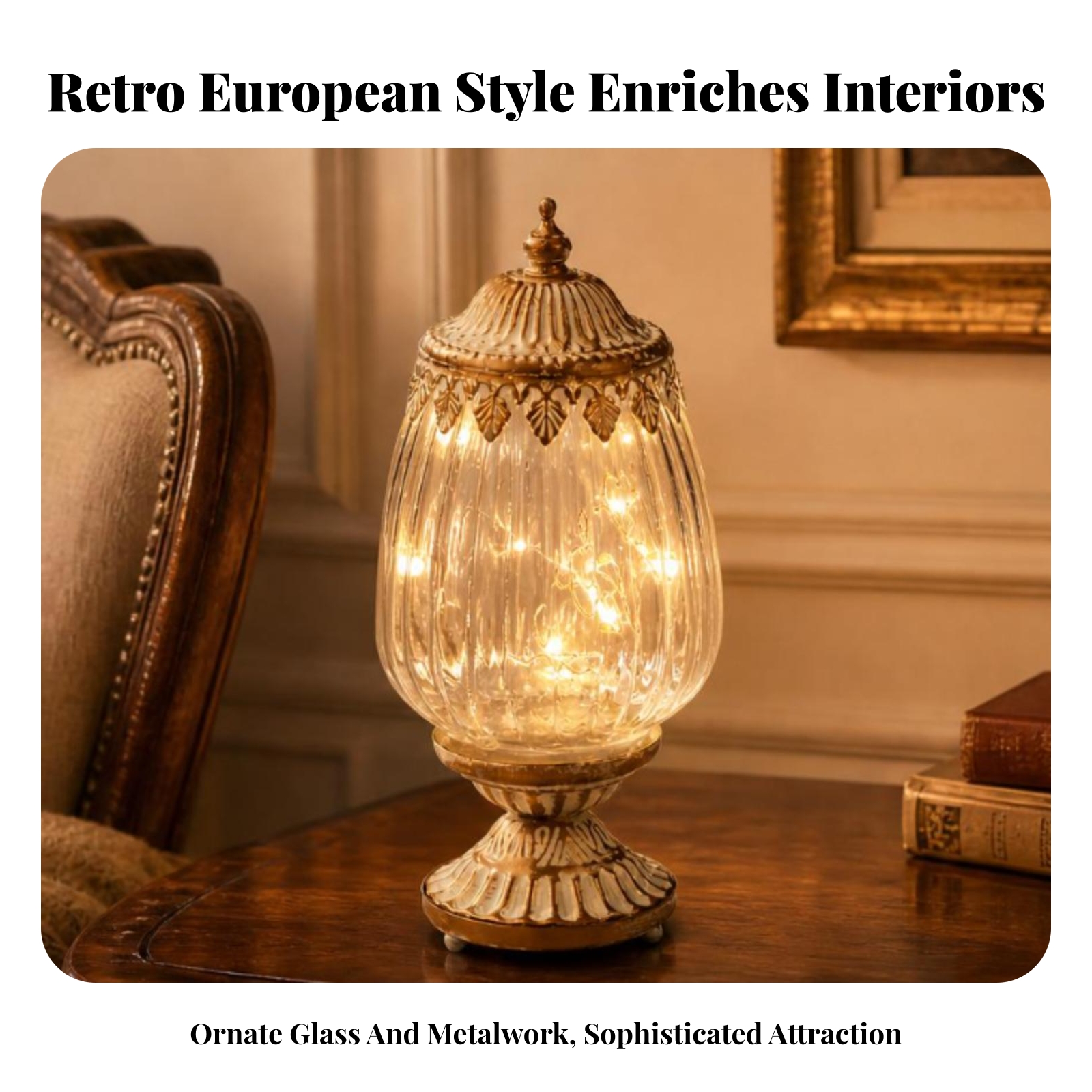 Vintage Ribbed Glass Lantern O - Lighting Table Decor incelemesi ve fiyatı