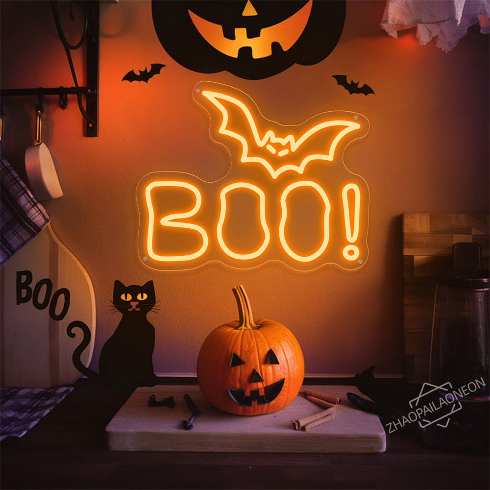 BOO LED Neon Sign Halloween Li - Home Decor Lighting Tricks incelemesi ve fiyatı