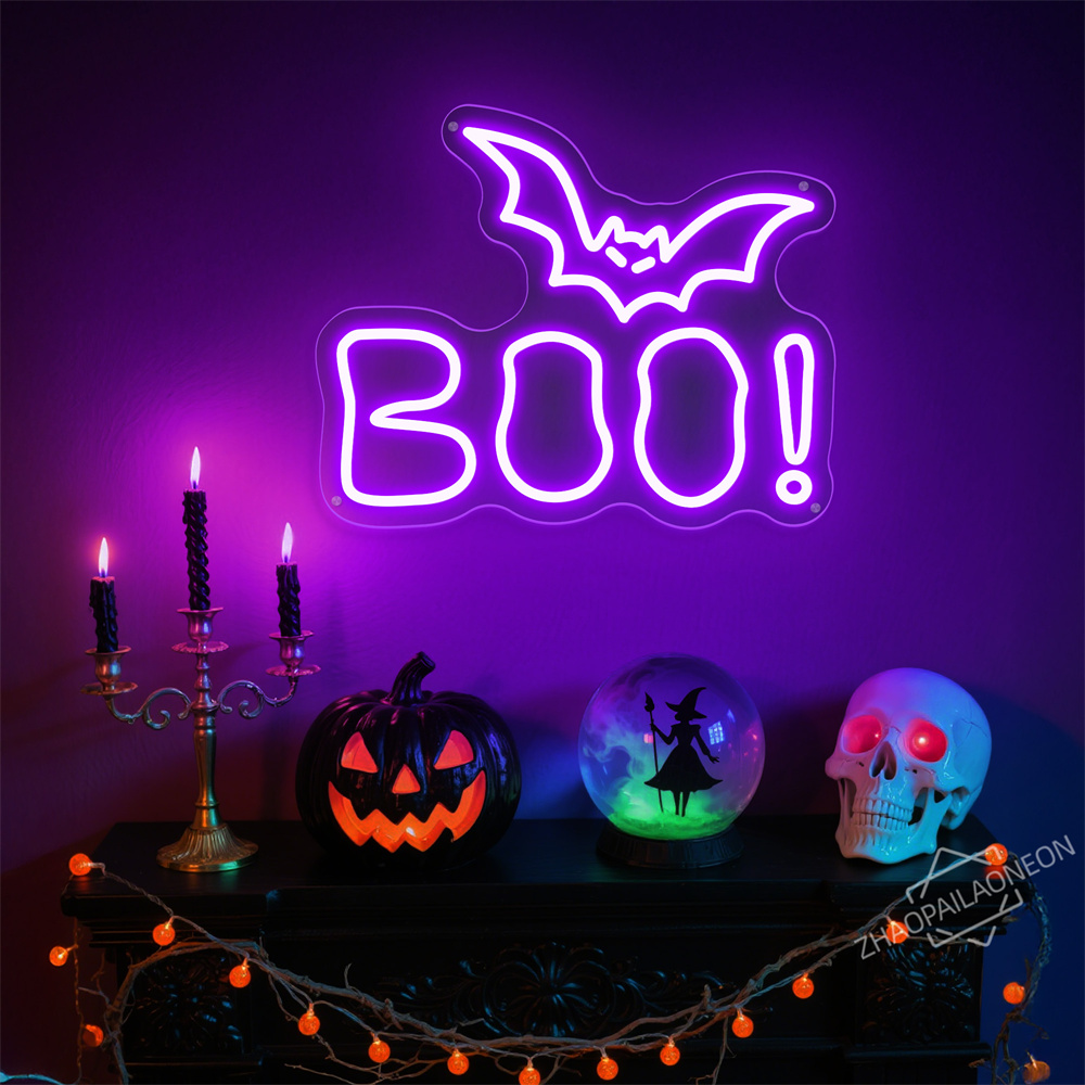 BOO LED Neon Sign Halloween Li - Home Decor Lighting Tricks incelemesi ve fiyatı