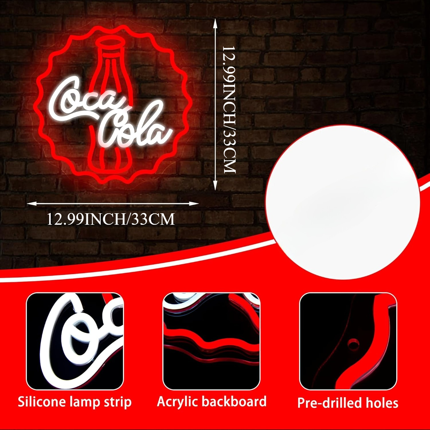 Cola Neon Sign Art Wall Light  - Restaurant Lighting Decoration incelemesi ve fiyatı