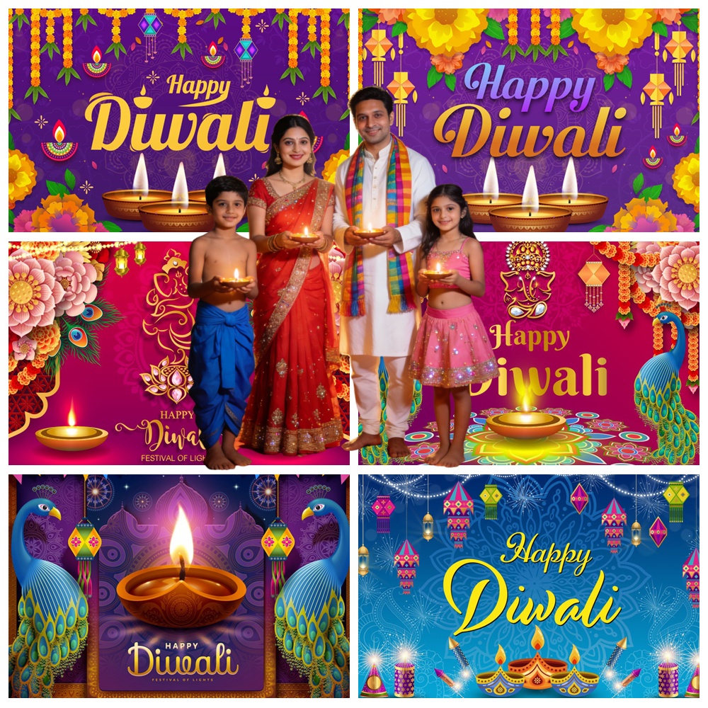 Happy Diwali Backdrop India Fe - Decor Lighting India incelemesi ve fiyatı