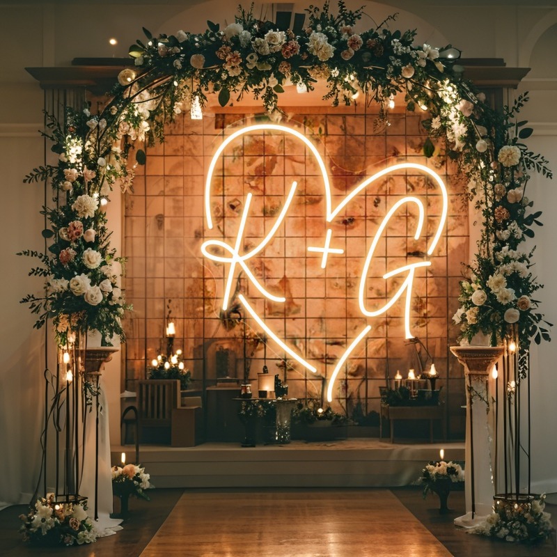 Custom Initials Heart LED Neon - Lighting Decoration Ideas incelemesi ve fiyatı