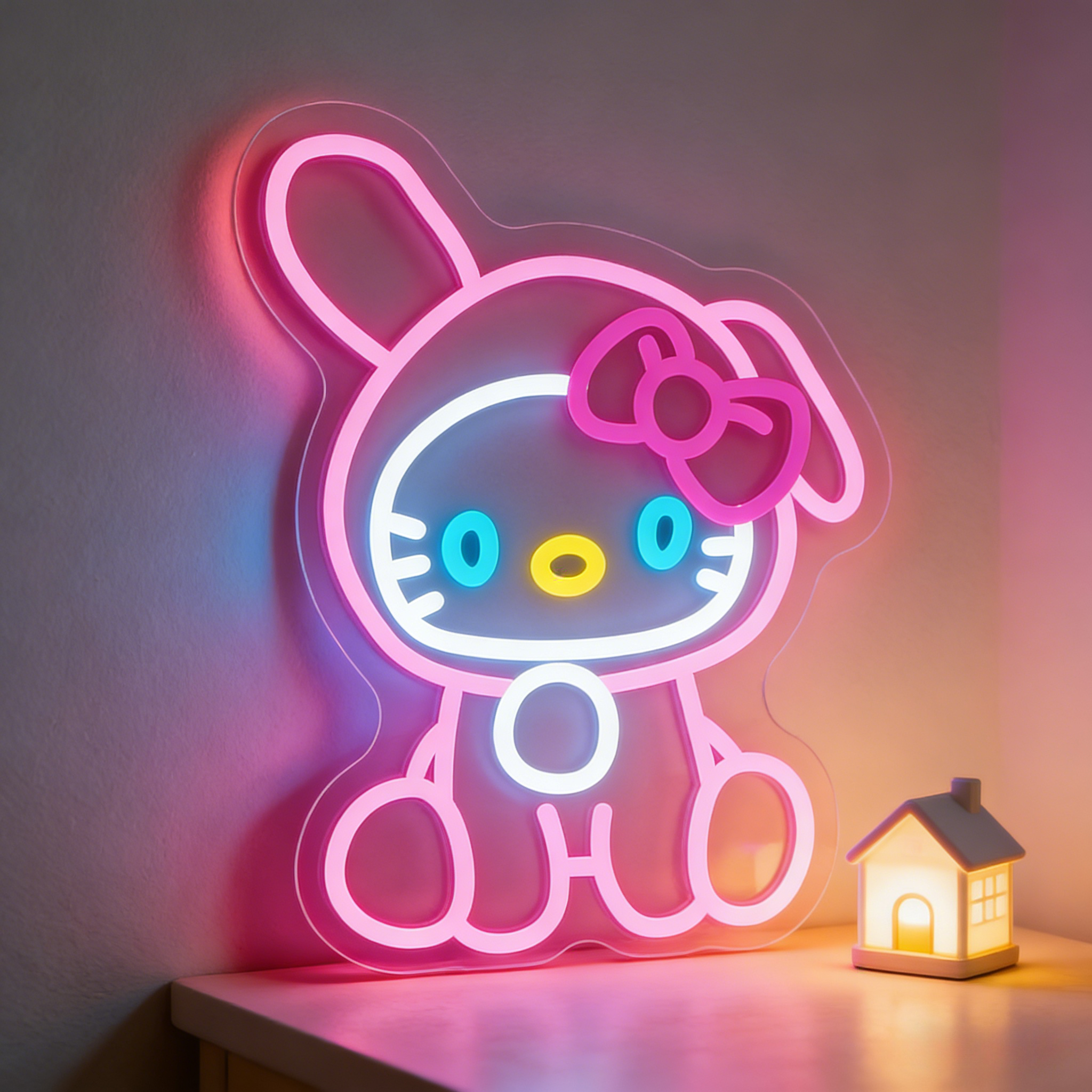Hello Kitty Bunny Neon Sign fo - Lighting Room Decor Items incelemesi ve fiyatı