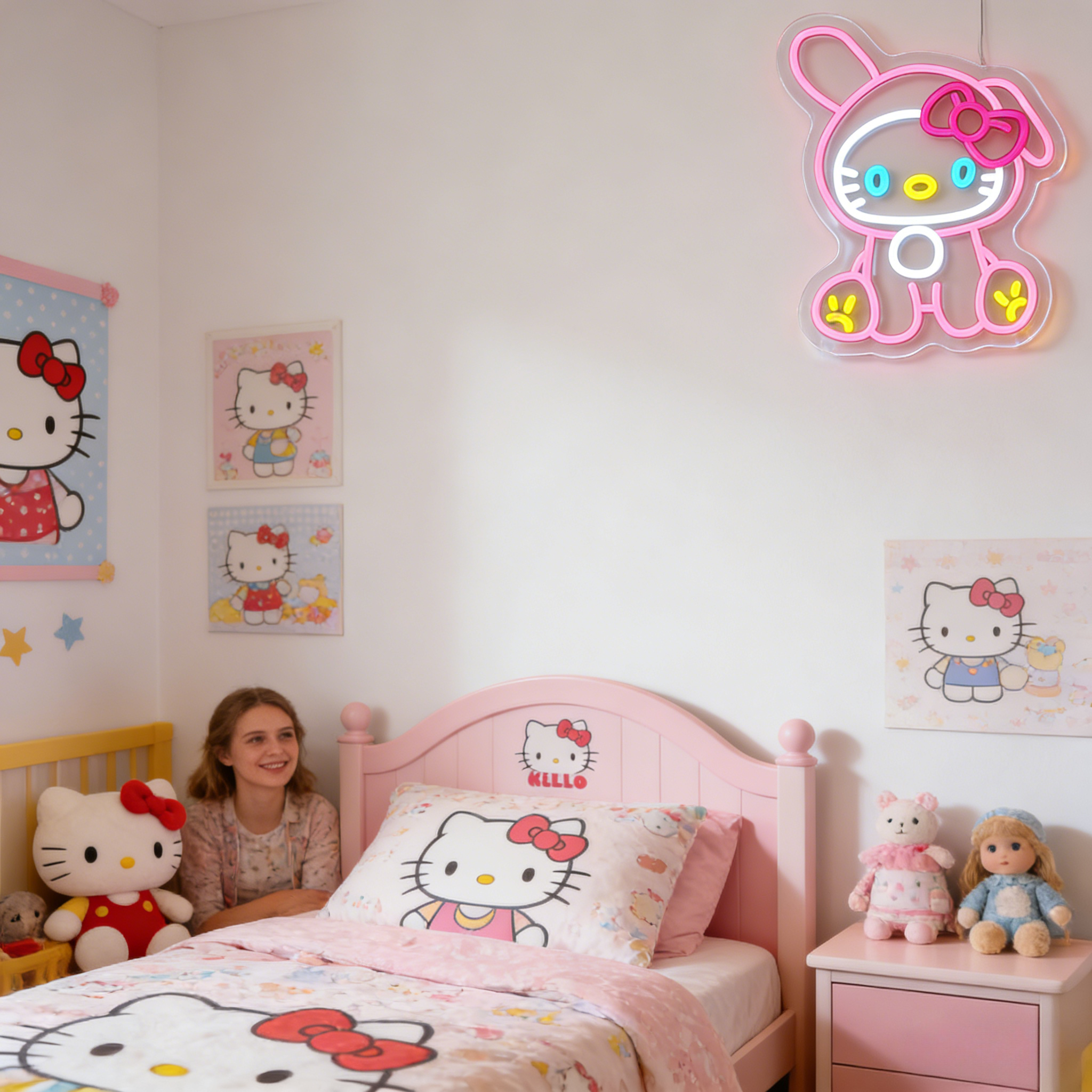 Hello Kitty Bunny Neon Sign fo - Lighting Room Decor Items incelemesi ve fiyatı