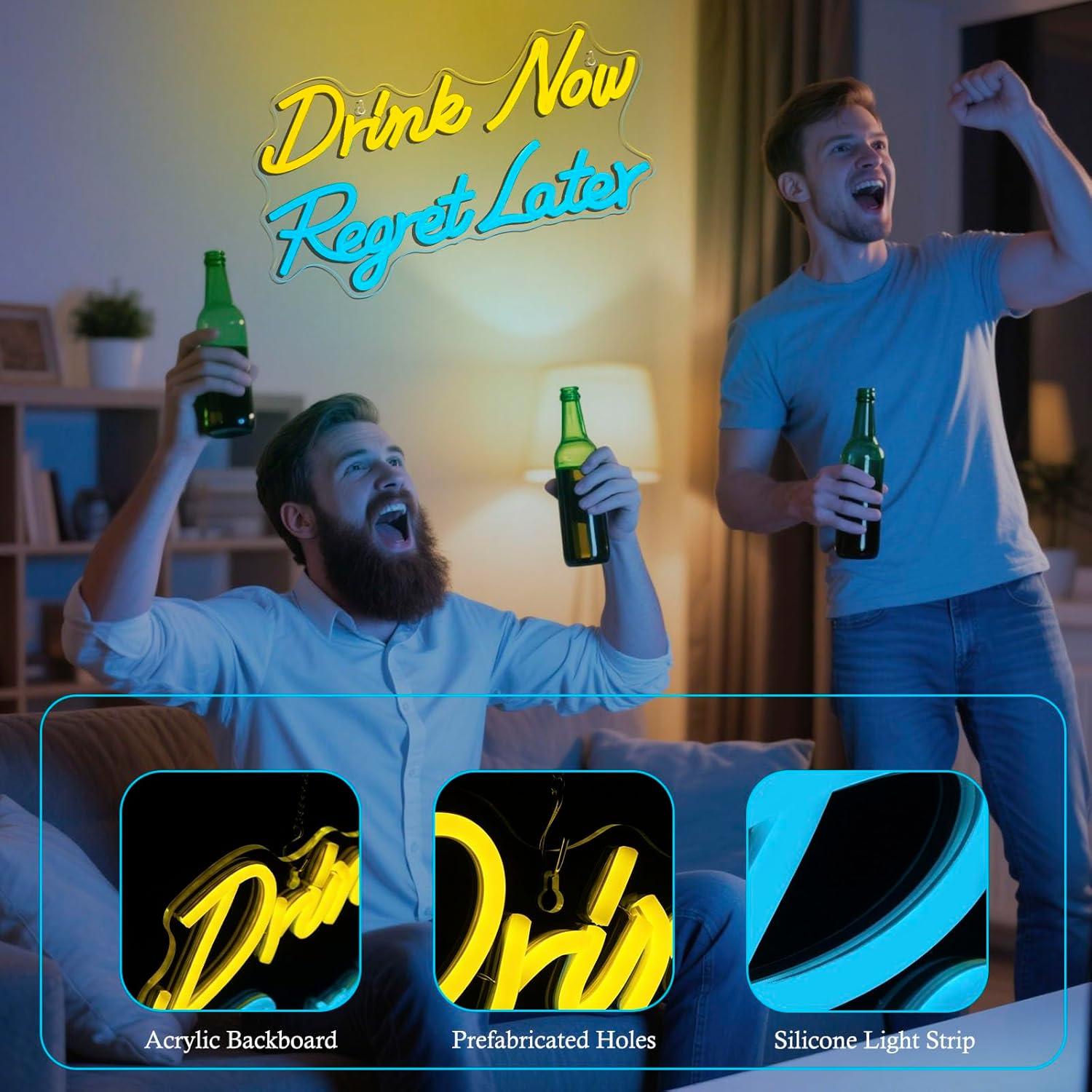 Beer Neon Sign Drink Now Regre - Restaurant Lighting Decoration incelemesi ve fiyatı