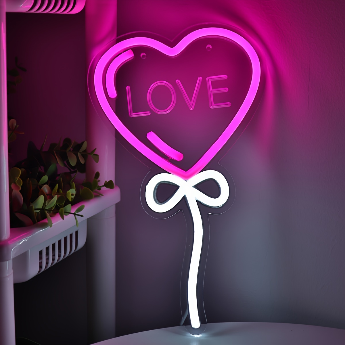 LOVE Heart Balloon Shape Pink  - Bedroom Lighting Decor Ideas incelemesi ve fiyatı