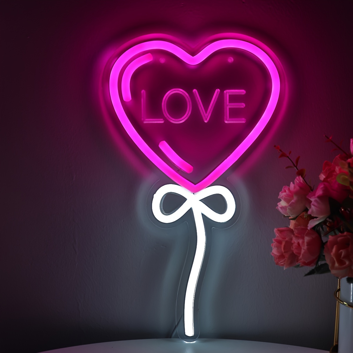LOVE Heart Balloon Shape Pink  - Bedroom Lighting Decor Ideas incelemesi ve fiyatı