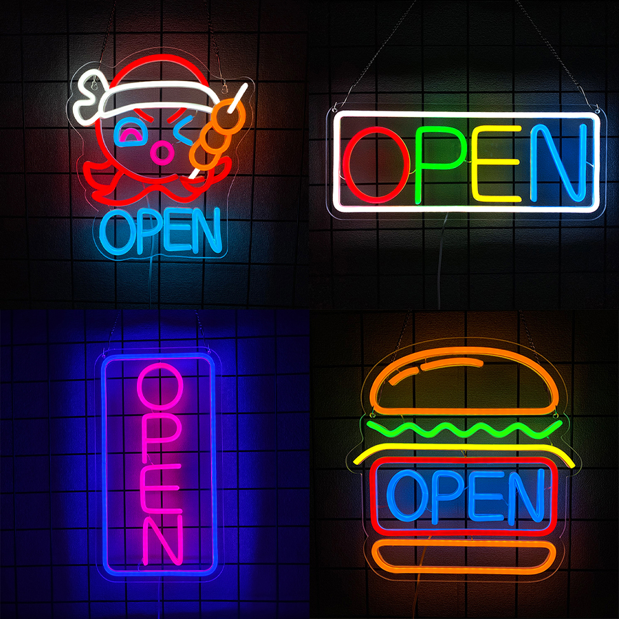 Open Series Neon Sign For Wall - Restaurant Lighting Decoration incelemesi ve fiyatı