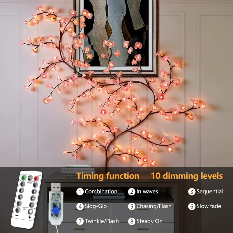 LED Cherry Blossom Tree Branch - Wall Decor Lighting Tree incelemesi ve fiyatı
