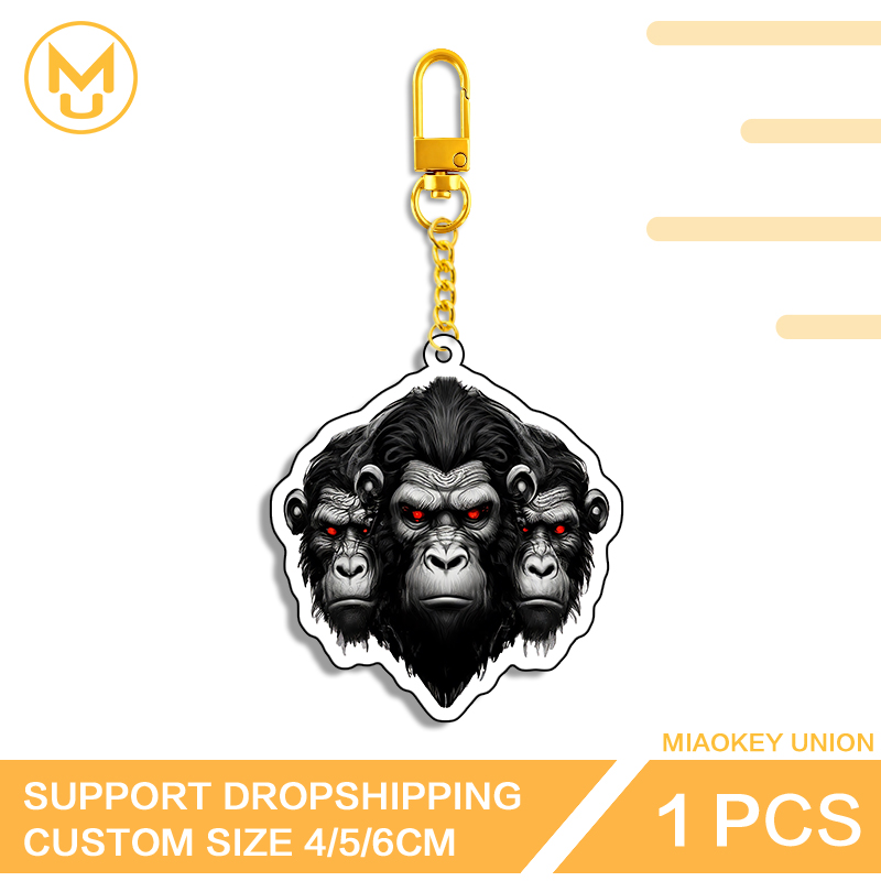 Three Chimpanzee Heads Keyring - Union Lighting & Decor Photos incelemesi ve fiyatı
