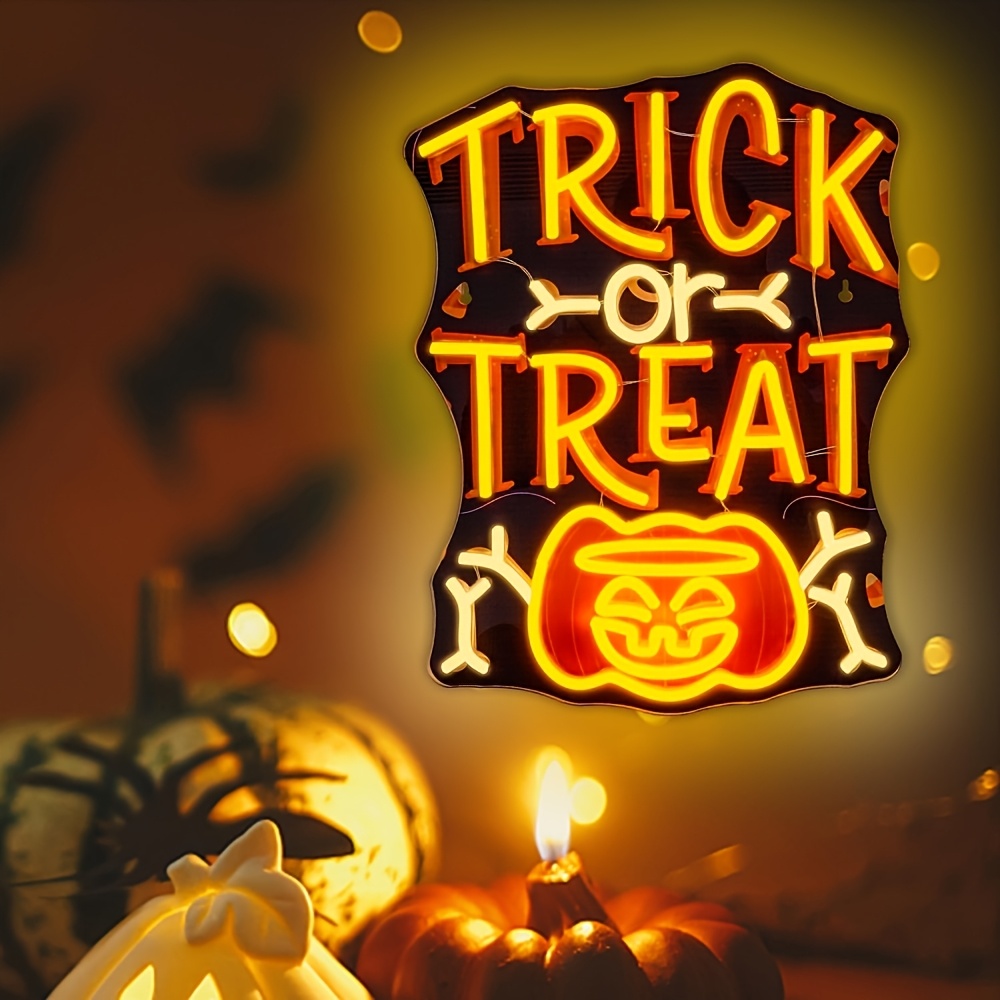 Trick or Treat Halloween Neon  - Home Decor Lighting Tricks incelemesi ve fiyatı
